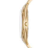 Buy Shop Michael Kors Slim Runway Gold Dial Gold Steel Strap Watch for Women - MK3590 USA Online