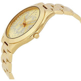 Buy Shop Michael Kors Slim Runway Gold Dial Gold Steel Strap Watch for Women - MK3590 USA Online