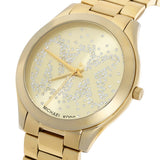 Buy Shop Michael Kors Slim Runway Gold Dial Gold Steel Strap Watch for Women - MK3590 USA Online