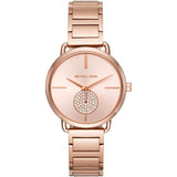 Buy Shop Michael Kors Portia Rose Gold Dial Rose Gold Steel Strap Watch for Women - MK3640 USA Online