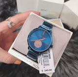Buy Shop Michael Kors Portia Blue Dial Blue Stainless Steel Strap Watch for Women - MK3680 USA Online