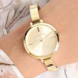 Buy Shop Michael Kors Jaryn Quartz Gold Dial Gold Steel Strap Watch For Women - MK3734 USA Online