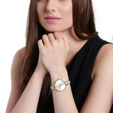 Buy Shop Michael Kors Jaryn Quartz Gold Dial Gold Steel Strap Watch For Women - MK3784 USA Online