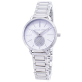 Buy Shop Michael Kors Portia Quartz Silver Dial Silver Steel Strap Watch For Women - MK3837 USA Online