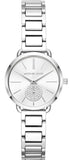 Buy Shop Michael Kors Portia Quartz Silver Dial Silver Steel Strap Watch For Women - MK3837 USA Online