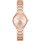 Buy Shop Michael Kors Portia Analog Quartz Rose Gold Dial Rose Gold Steel Strap Watch For Women - MK3839 USA Online