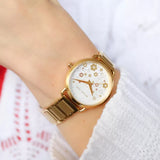 Buy Shop Michael Kors Portia Quartz White Dial Gold Steel Strap Watch for Women - MK3840 USA Online
