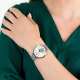Buy Shop Michael Kors Portia Silver Dial Silver Mesh Bracelet Watch for Women - MK3843 USA Online