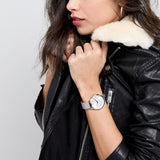 Buy Shop Michael Kors Portia Silver Dial Silver Mesh Bracelet Watch for Women - MK3843 USA Online