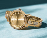 Buy Shop Michael Kors Sofie Quartz Gold Dial Gold Steel Strap Watch For Women - MK3881 USA Online