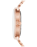 Buy Shop Michael Kors Noire Black Dial Rose Gold Steel Strap Watch for Women - MK3585 USA Online