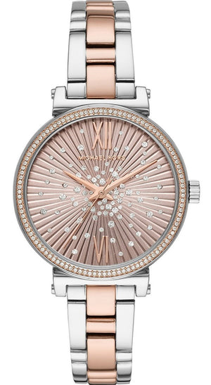 Buy Shop Michael Kors Sofie Quartz Rose Gold Dial Two Tone Steel Strap Watch For Women - MK3972 USA Online