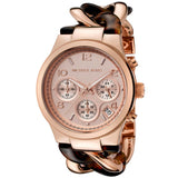 Buy Shop Michael Kors Runway Rose Gold Dial Two Tone Steel Strap Watch for Women - MK4269 USA Online
