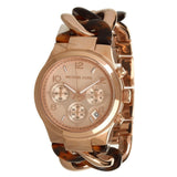 Buy Shop Michael Kors Runway Rose Gold Dial Two Tone Steel Strap Watch for Women - MK4269 USA Online