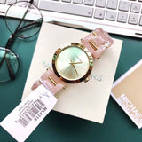 Buy Shop Michael Kors Delray Rose Gold Dial Pink Steel Strap Watch for Women - MK4316 USA Online