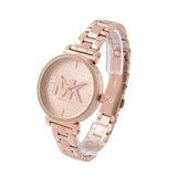 Buy Shop Michael Kors Sofie Quartz Rose Gold Dial Rose Gold Steel Strap Watch For Women - MK4335 USA Online