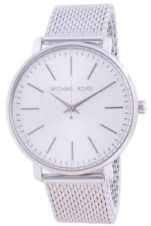 Buy Shop Michael Kors Pyper Quartz White Dial Silver Mesh Strap Watch for Women - MK4338 USA Online