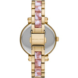 Buy Shop Michael Kors Sofie Crystals Mother of Pearl Pink Dial Two Tone Steel Strap Watch For Women - MK4344 USA Online