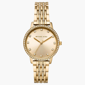 Buy Shop Michael Kors Melissa Quartz Gold Dial Gold Steel Strap Watch for Women - MK4368 USA Online