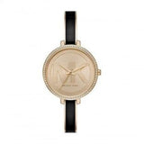 Buy Shop Michael Kors Jaryn Quartz Gold Dial Black Steel Strap Watch For Women - MK4544 USA Online
