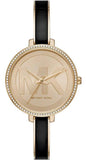 Buy Shop Michael Kors Jaryn Quartz Gold Dial Black Steel Strap Watch For Women - MK4544 USA Online