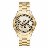 Buy Shop Michael Kors Runway Gold Dial Gold Steel Strap Watch For Women - MK4561 USA Online