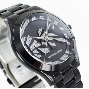 Buy Shop Michael Kors Runway Quartz Black Dial Black Steel Strap Watch For Women - MK4562 USA Online