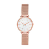 Buy Shop Michael Kors Pyper Quartz Mother of Pearl White Dial Rose Gold Mesh Strap Watch For Women - MK4588 USA Online