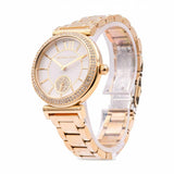 Buy Shop Michael Kors Abbey Three-Hand Analog White Dial Gold Steel Strap Watch for Women - MK4615 USA Online