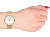 Buy Shop Michael Kors Pyper Quartz Mother of Pearl White Dial Gold Mesh Bracelet Watch For Women - MK4619 USA Online