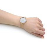 Buy Shop Michael Kors Pyper Quartz Mother of Pearl White Dial Gold Mesh Bracelet Watch For Women - MK4619 USA Online