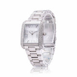 Buy Shop Michael Kors Emery Three-Hand Crystals White Dial Silver Steel Strap Watch for Women - MK4642 USA Online