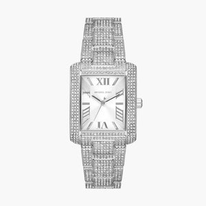 Buy Shop Michael Kors Emery Analog Crystals Silver Dial Silver Steel Strap Watch for Women - MK4648 USA Online