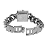 Buy Shop Michael Kors Chain Lock Pave Silver Dial Silver Steel Strap Watch For Women - MK4718 USA Online