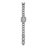 Buy Shop Michael Kors Chain Lock Pave Silver Dial Silver Steel Strap Watch For Women - MK4718 USA Online