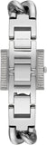 Buy Shop Michael Kors Chain Lock Pave Silver Dial Silver Steel Strap Watch For Women - MK4718 USA Online
