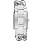 Buy Shop Michael Kors Chain Lock Pave Silver Dial Silver Steel Strap Watch For Women - MK4718 USA Online