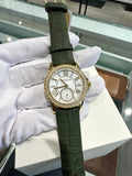 Buy Shop Michael Kors Mini Everest Crystals White Dial Green Leather Strap Watch for Women - MK4720 USA Online