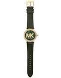 Buy Shop Michael Kors Parker Green Dial Green Leather Strap Watch For Women - MK4724 USA Online