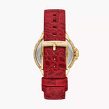 Buy Shop Michael Kors Camille Three-Hand Red Dial Red Leather Strap Watch for Women - MK4750 USA Online