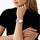 Buy Shop Michael Kors Sage Three-Hand White Dial Silver Steel Strap Watch for Women - MK4807 USA Online