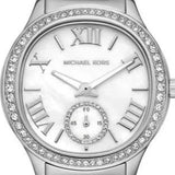 Buy Shop Michael Kors Sage Three-Hand White Dial Silver Steel Strap Watch for Women - MK4807 USA Online