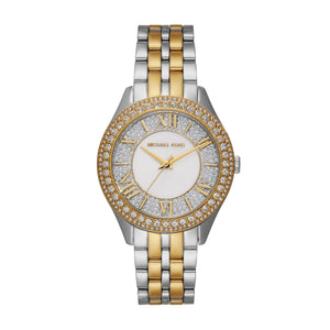 Buy Shop Michael Kors Harlowe Three-Hand Crystals White Dial Two Tone Steel Strap Watch for Women - MK4811 USA Online