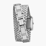 Buy Shop Michael Kors Emery Pave Double Wrap White Dial Silver Steel Strap Watch for Women - MK4834 USA Online