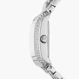 Buy Shop Michael Kors Emery Pave Double Wrap White Dial Silver Steel Strap Watch for Women - MK4834 USA Online