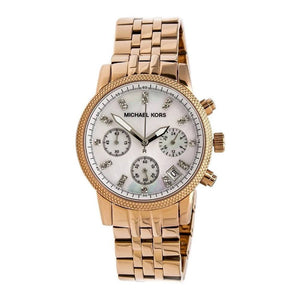 Buy Shop Michael Kors Damen White Dial Rose Gold Steel Strap Watch for Women - MK5026 USA Online
