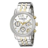 Buy Shop Michael Kors Ritz Chronograph White Dial Two Tone Steel Strap Watch for Women - MK5057 USA Online