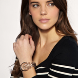 Buy Shop Michael Kors Runway Rose Gold Dial Rose Gold Steel Strap Watch for Women - MK5128 USA Online