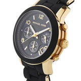 Buy Shop Michael Kors Runway Black Dial Black Silicone Strap Watch for Women - MK5191 USA Online