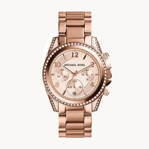 Buy Shop Michael Kors Blair Rose Gold Dial Rose Gold Steel Strap Watch for Women - MK5263 USA Online